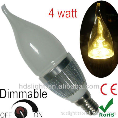 Thin Fins 4w warm white led e14 candle light